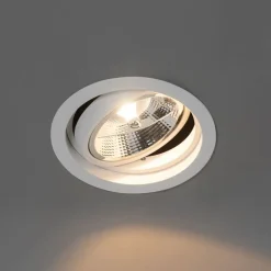 QAZQA Einbaustrahler|Wohnzimmerlampen*Smarter runder Einbaustrahler weiß verstellbar inkl. Wifi GU10 111m - Chuck 111