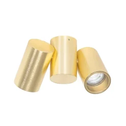 QAZQA Deckenstrahler|Aufbaustrahler*Smarter Strahler Messing 2-flammig Verstellbar Inkl. 2 Wifi GU10 50mm - Michael