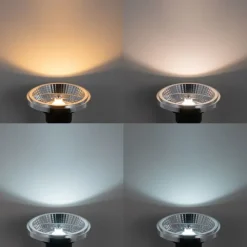 QAZQA Küchenlampen|Deckenstrahler*Smarter Strahler schwarz rechteckig 2-Lichter inkl. 2 Wifi GU10 111mm - Box