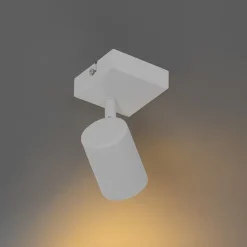 QAZQA Wandstrahler|Deckenstrahler*Smarter Strahler weiß verstellbar quadratisch inkl. Wifi GU10 50mm - Jeana