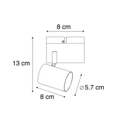 QAZQA Wandstrahler|Deckenstrahler*Smarter Strahler weiß verstellbar quadratisch inkl. Wifi GU10 50mm - Jeana