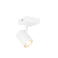 QAZQA Wandstrahler|Deckenstrahler*Smarter Strahler weiß verstellbar quadratisch inkl. Wifi GU10 50mm - Jeana