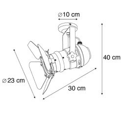 QAZQA Smarte Spots|Smarte Deckenleuchten*Smarter Studiospot schwarz dreh- und neigbar inkl. Wifi A60 - Movie