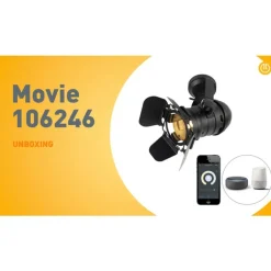 QAZQA Smarte Spots|Smarte Deckenleuchten*Smarter Studiospot schwarz dreh- und neigbar inkl. Wifi A60 - Movie