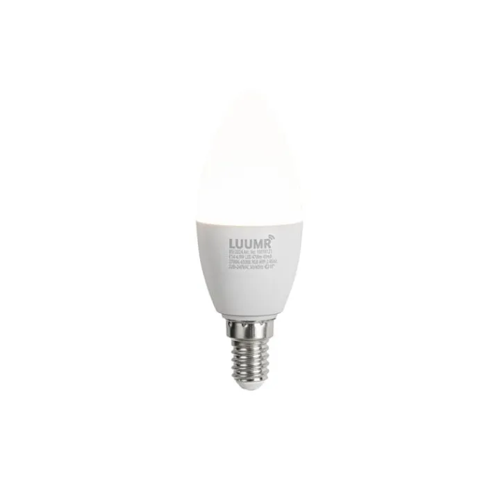 LUUMR Smarte Glühbirnen|Led Lampen*Smartes E14 LED-Leuchtmittel C37 Opal RGBW 4,9W 470lm 2700-6500K