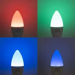 LUUMR Smarte Glühbirnen|Led Lampen*Smartes E14 LED-Leuchtmittel C37 Opal RGBW 4,9W 470lm 2700-6500K