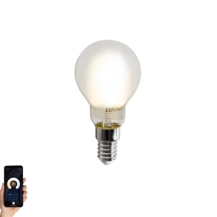 LUUMR Smarte Glühbirnen|Led Lampen*Smartes E14 LED-Leuchtmittel P45 Matt 4,2W 470lm 2700-6500K