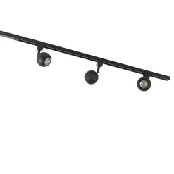 QAZQA Smarte Spots|Deckenstrahler*Smartes modernes Schienensystem schwarz 1-phasig inkl. 3 Wifi GU10 - Iconic Gissi