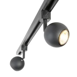 QAZQA Smarte Spots|Deckenstrahler*Smartes modernes Schienensystem schwarz 1-phasig inkl. 3 Wifi GU10 - Iconic Gissi