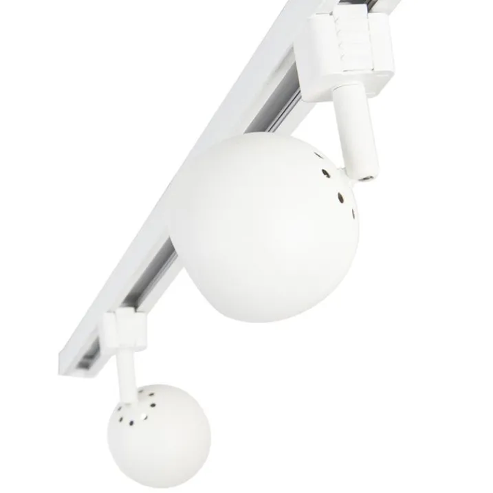 QAZQA Smarte Spots|Deckenstrahler*Smartes modernes Schienensystem weiß 1-phasig inkl. 3 WLAN GU10 - Gissi