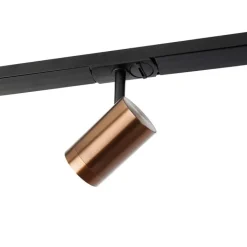 QAZQA Smarte Spots|Deckenstrahler*Smartes 1-Phasen-Schienensystem inkl. 4 WiFi GU10 Dunkelbronze - Jeana