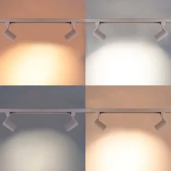 QAZQA Esszimmerlampen|Smarte Spots*Smartes 1-phasiges Schienensystem mit 10 Strahlern weiß inkl. WLAN GU10 - Iconic Jeana