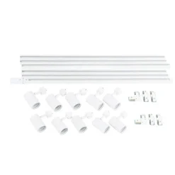 QAZQA Esszimmerlampen|Smarte Spots*Smartes 1-phasiges Schienensystem mit 10 Strahlern weiß inkl. WLAN GU10 - Iconic Jeana