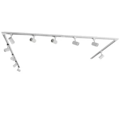 QAZQA Esszimmerlampen|Smarte Spots*Smartes 1-phasiges Schienensystem mit 10 Strahlern weiß inkl. WLAN GU10 - Iconic Jeana