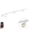 QAZQA Smarte Spots|Deckenstrahler*Smartes 1-phasiges Schienensystem inkl. 5 WLAN GU10 weiß - Iconic Gissi