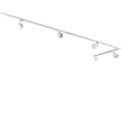 QAZQA Smarte Spots|Deckenstrahler*Smartes 1-phasiges Schienensystem inkl. 5 WLAN GU10 weiß - Iconic Gissi