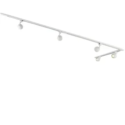 QAZQA Smarte Spots|Deckenstrahler*Smartes 1-phasiges Schienensystem inkl. 5 WLAN GU10 weiß - Iconic Gissi