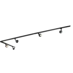 QAZQA Smarte Spots|Deckenstrahler*Smartes 1-phasiges Schienensystem inkl. 5 WLAN GU10 schwarz - Iconic Gissi