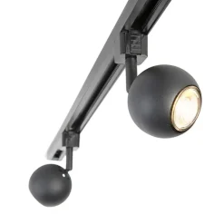 QAZQA Smarte Spots|Deckenstrahler*Smartes 1-phasiges Schienensystem inkl. 5 WLAN GU10 schwarz - Iconic Gissi