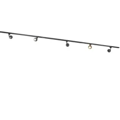 QAZQA Smarte Spots|Deckenstrahler*Smartes 1-phasiges Schienensystem inkl. 5 WLAN GU10 schwarz - Iconic Gissi