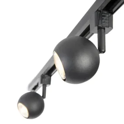 QAZQA Smarte Spots|Deckenstrahler*Smartes 1-phasiges Schienensystem inkl. 5 WLAN GU10 schwarz - Iconic Gissi