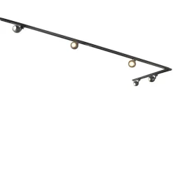 QAZQA Smarte Spots|Deckenstrahler*Smartes 1-phasiges Schienensystem inkl. 5 WLAN GU10 schwarz - Iconic Gissi