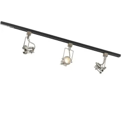 QAZQA Smarte Spots|Deckenstrahler*Smartes 1-phasiges Schienensystem schwarz mit Stahl inkl. 3 WiFi GU10 - Iconic Suplux