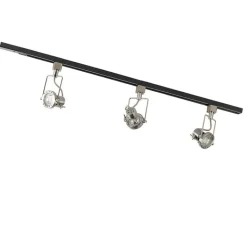 QAZQA Smarte Spots|Deckenstrahler*Smartes 1-phasiges Schienensystem schwarz mit Stahl inkl. 3 WiFi GU10 - Iconic Suplux