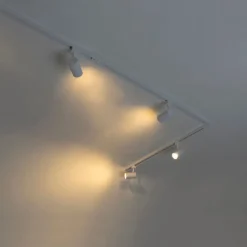 QAZQA Deckenstrahler|Aufbaustrahler*Smartes Schienensystem mit 10 Strahlern Weiß 1-phasig inkl. 10 Wifi GU10 50mm - Iconic Jeana