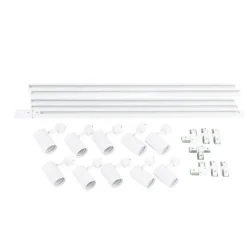 QAZQA Deckenstrahler|Aufbaustrahler*Smartes Schienensystem mit 10 Strahlern Weiß 1-phasig inkl. 10 Wifi GU10 50mm - Iconic Jeana