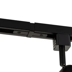 QAZQA Deckenstrahler|Aufbaustrahler*Smartes Schienensystem mit 5 Strahlern Schwarz Gold 1-phasig inkl. 5 Wifi GU10 50mm - Iconic Jeana