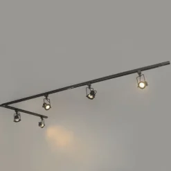 QAZQA Smarte Spots|Deckenstrahler*Smartes Schienensystem schwarz 1-phasig inkl. 5 Wifi GU10 - Iconic Suplux