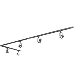 QAZQA Smarte Spots|Deckenstrahler*Smartes Schienensystem schwarz 1-phasig inkl. 5 Wifi GU10 - Iconic Suplux