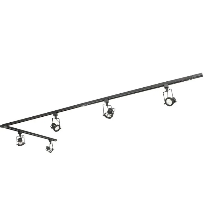 QAZQA Smarte Spots|Deckenstrahler*Smartes Schienensystem schwarz 1-phasig inkl. 5 Wifi GU10 - Iconic Suplux