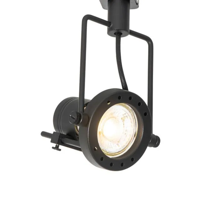 QAZQA Smarte Spots|Deckenstrahler*Smartes Schienensystem schwarz 1-phasig inkl. 5 Wifi GU10 - Iconic Suplux