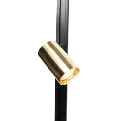 QAZQA Smarte Spots|Deckenstrahler*Smartes Schienensystem schwarz mit Gold 1-phasig 5-leuchtmittel inkl. Wifi GU10 - Iconic Jeana
