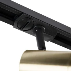 QAZQA Smarte Spots|Deckenstrahler*Smartes Schienensystem schwarz mit Gold 1-phasig 5-leuchtmittel inkl. Wifi GU10 - Iconic Jeana
