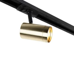 QAZQA Smarte Spots|Deckenstrahler*Smartes Schienensystem schwarz mit Gold 1-phasig 5-leuchtmittel inkl. Wifi GU10 - Iconic Jeana