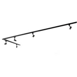 QAZQA Smarte Spots|Deckenstrahler*Smartes Schienensystem schwarz 1-phasig 5-leuchtend inkl. Wifi GU10 - Iconic Jeany