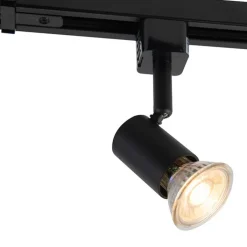 QAZQA Smarte Spots|Deckenstrahler*Smartes Schienensystem schwarz 1-phasig 5-leuchtend inkl. Wifi GU10 - Iconic Jeany