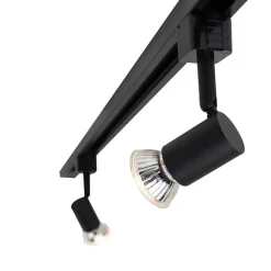 QAZQA Smarte Spots|Deckenstrahler*Smartes Schienensystem schwarz 1-phasig 5-leuchtend inkl. Wifi GU10 - Iconic Jeany