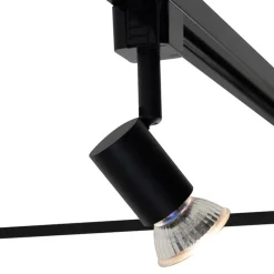 QAZQA Smarte Spots|Deckenstrahler*Smartes Schienensystem schwarz 1-phasig 5-leuchtend inkl. Wifi GU10 - Iconic Jeany