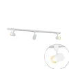 QAZQA Smarte Spots|Deckenstrahler*Smartes Schienensystem weiß 1-phasig 3-flammig inkl. Wifi GU10 - Iconic Jeana