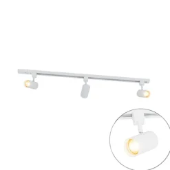 QAZQA Smarte Spots|Deckenstrahler*Smartes Schienensystem weiß 1-phasig 3-flammig inkl. Wifi GU10 - Iconic Jeana