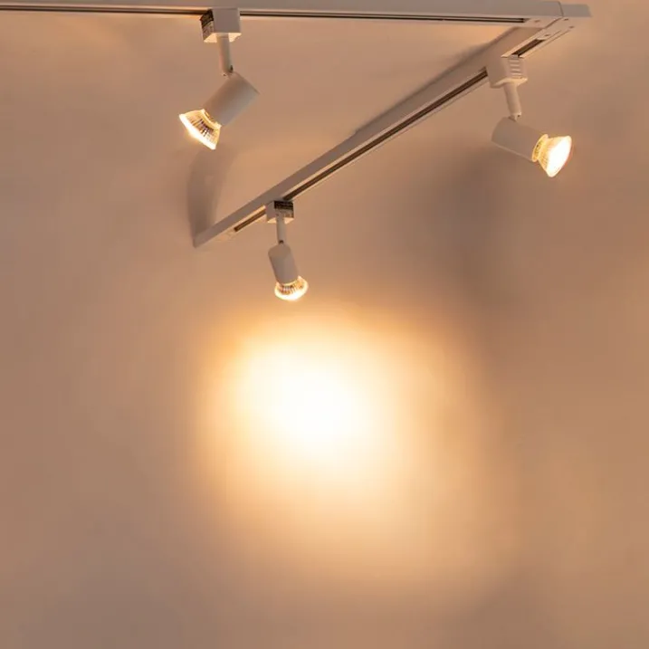 QAZQA Smarte Spots|Deckenstrahler*Smartes Schienensystem weiß 1-phasig 5-leuchtend inkl. Wifi GU10 - Iconic Jeany