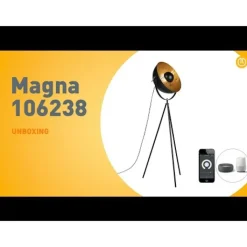 QAZQA Smarte Stehlampen|Stehlampen*Smartes Stehlampen-Stativ schwarz inkl. Wifi A60 - Magna 40 Eglip