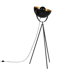 QAZQA Smarte Stehlampen|Stehlampen*Smartes Stehlampen-Stativ schwarz inkl. Wifi A60 - Magna 40 Eglip