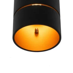 QAZQA Smarte Wandleuchten|Wandleuchten*Smart-Wandleuchte schwarz mit goldenem Innenleben inkl. WiFi G9 - Ria