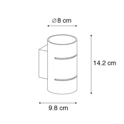 QAZQA Smarte Wandleuchten|Wandleuchten*Smart-Wandleuchte schwarz mit goldenem Innenleben inkl. WiFi G9 - Ria