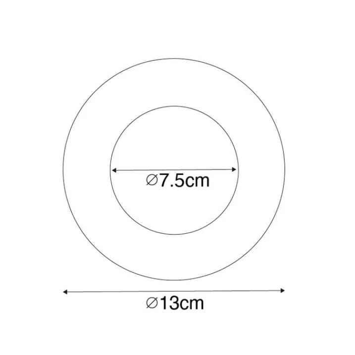 QAZQA Einbaustrahler*Spacer schwarz für Einbaustrahler 7,5 - 13 cm - Spacer